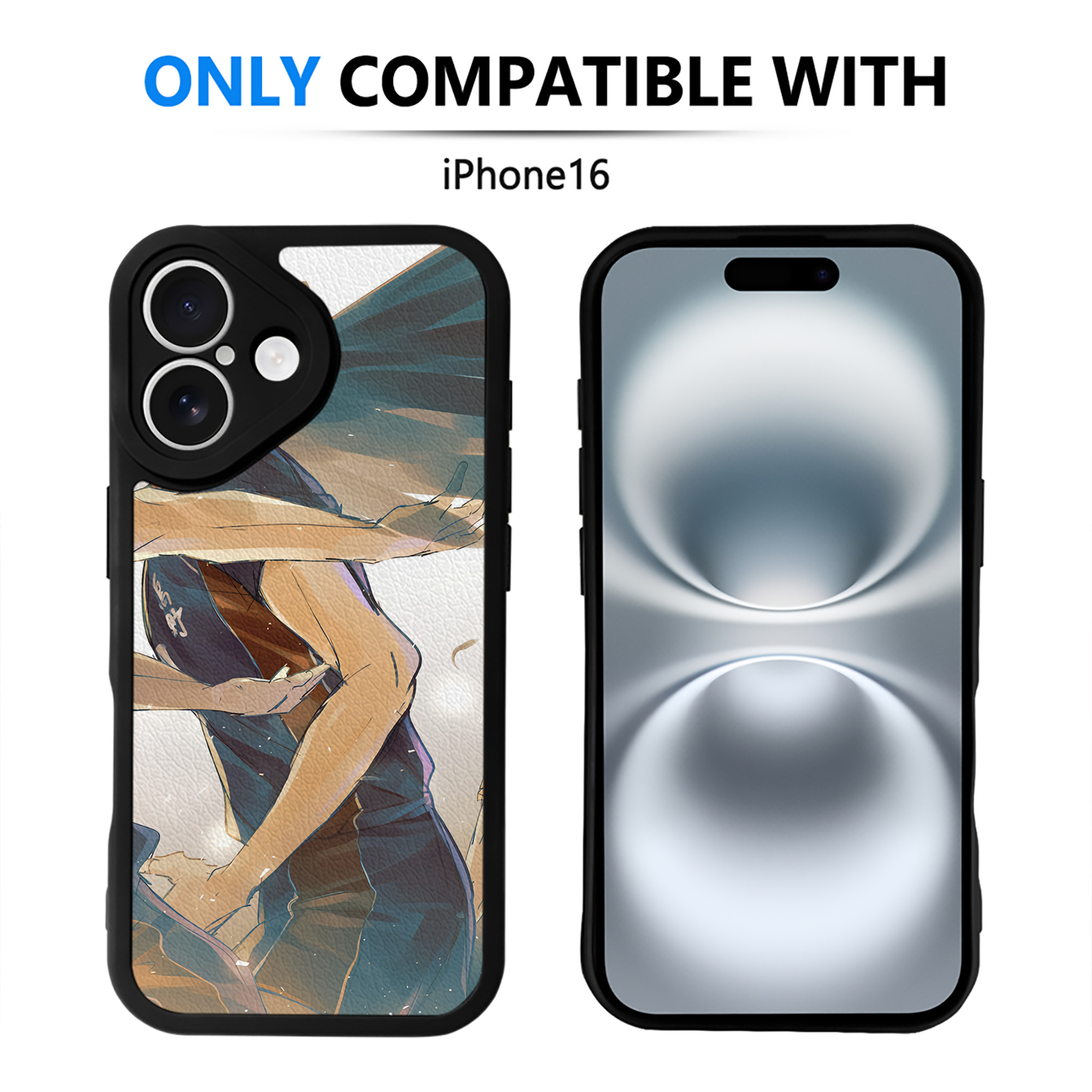 （画像用） ハイキュー!! Haikyu!! 【iPhone 16シリーズ対応】シリコンスマホケース（レザー調） 材質：シリコン